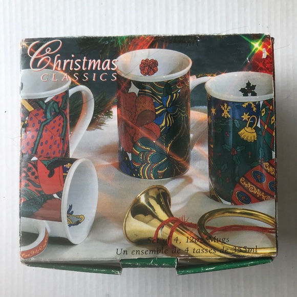 Set Of 4 Vintage Christmas Classics Mugs 1995 12Oz. Limited Edition - Picture 9 of 12
